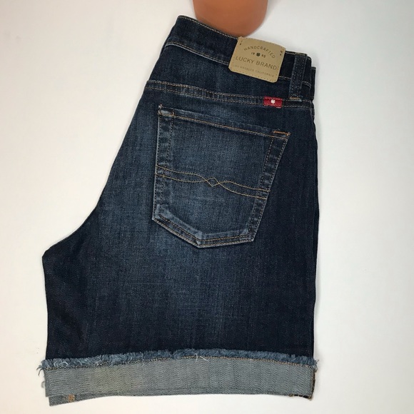 Lucky Brand High-Rise Raw Hem Jean Shorts - 27 - Picture 8 of 17